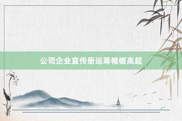 公司企业宣传册运筹帷幄高超