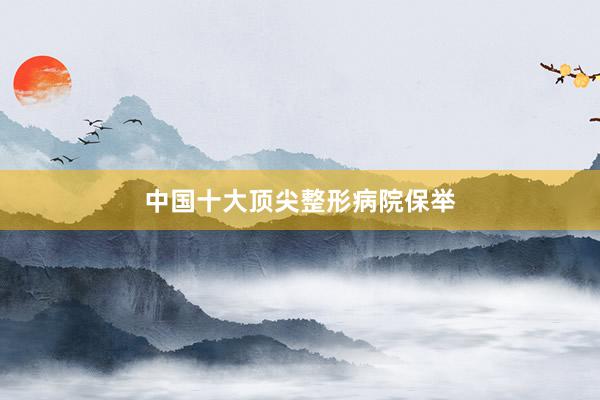中国十大顶尖整形病院保举